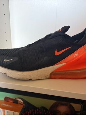 Nike Black and Orange Athletic Sneaker